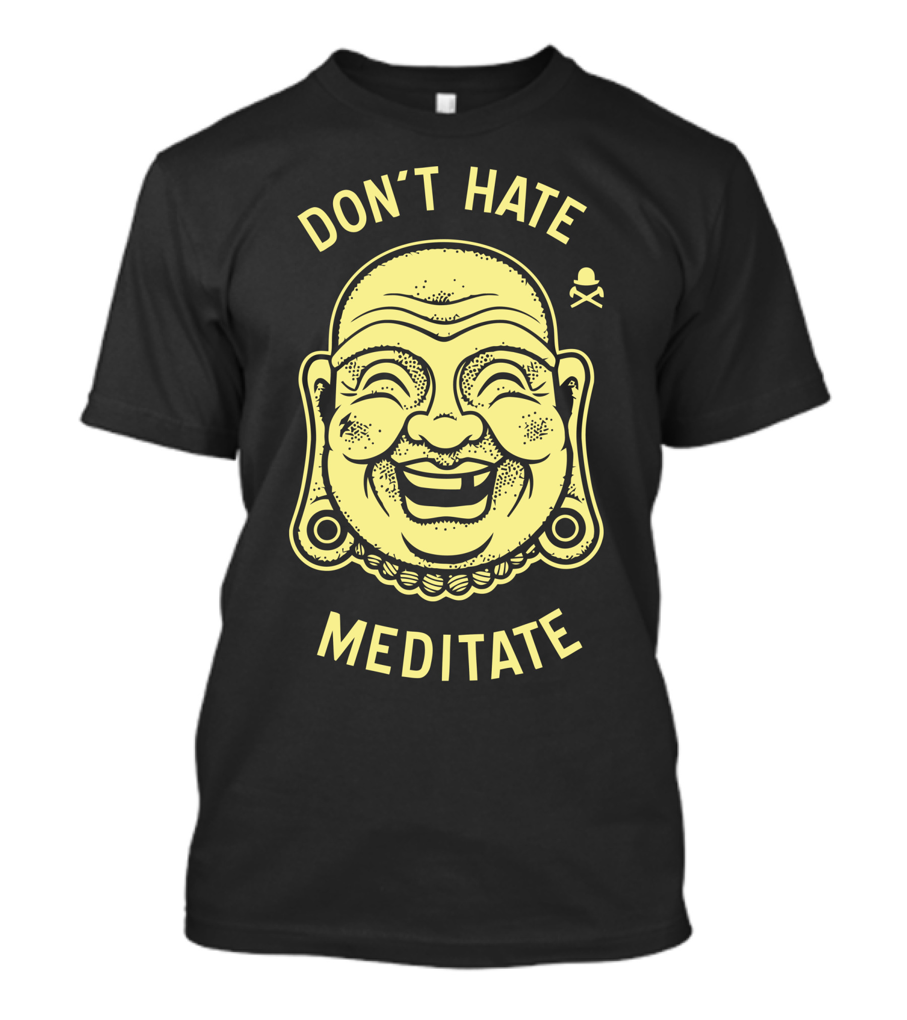 DON'T HATE MEDITATE Buddha Face Meditation T-Shirt