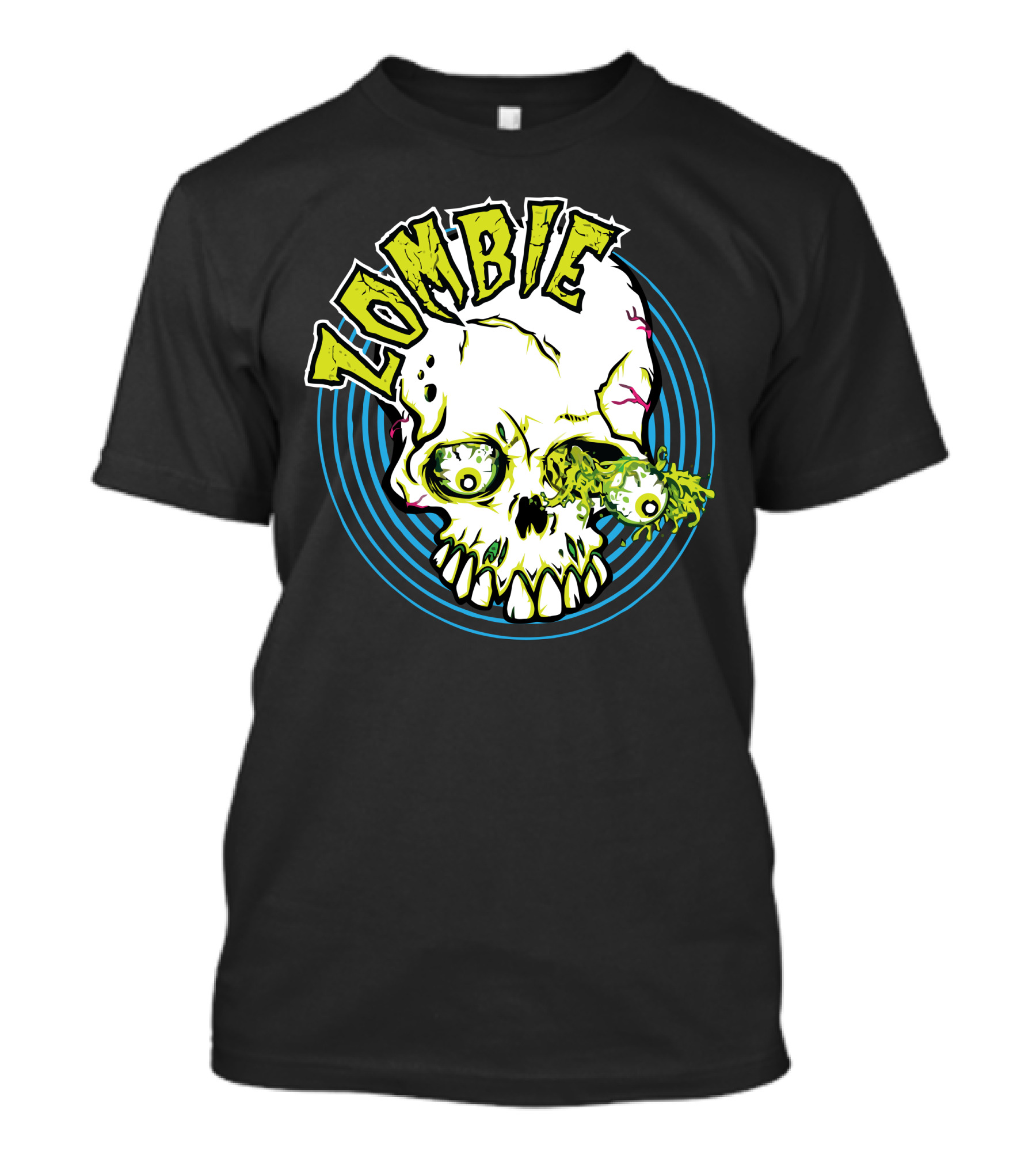 Zombie Skull Eye Explosion Circle T-Shirt