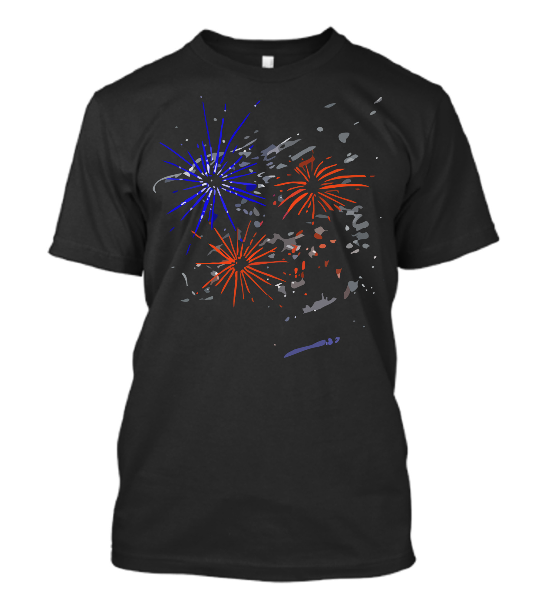 4Th Fireworks Red Blue T-Shirt