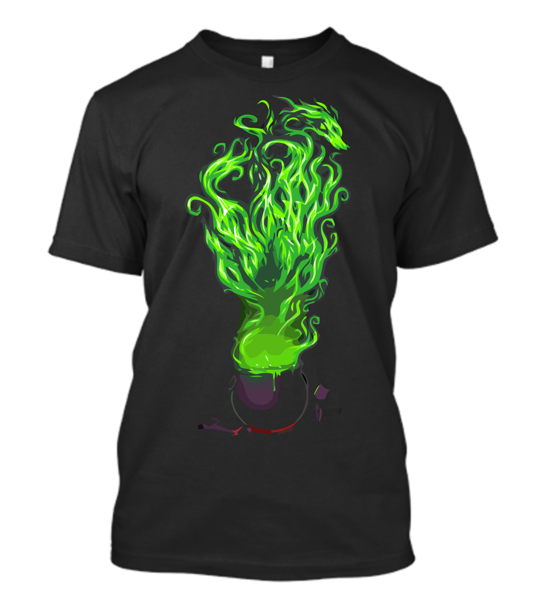 A Dangerous Concoction Green Dragon Flame Cauldron T-Shirt