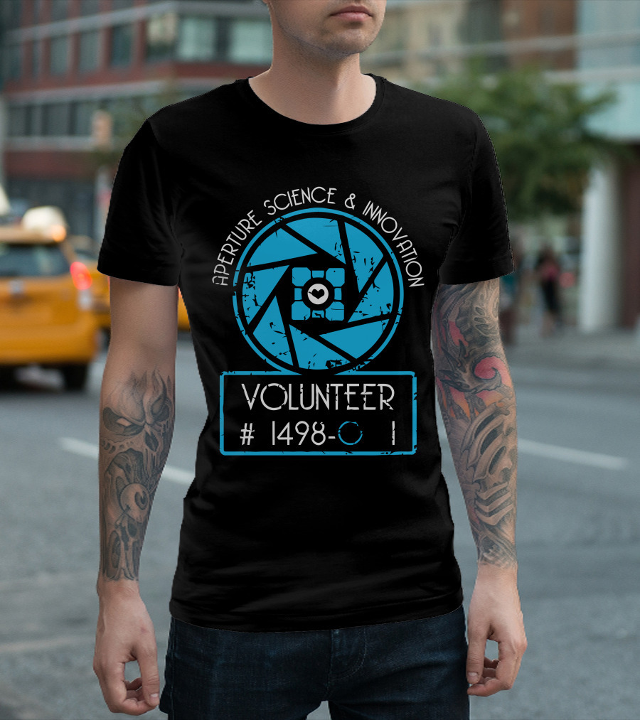 Aperture Science and Innovation Volunteer #1498-C1 T-Shirt