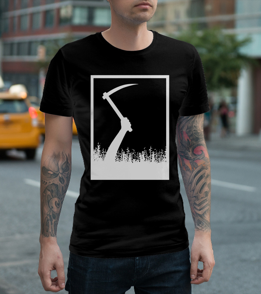 Children of the Corn Hand with Sickle Emerging from Cornfield T-Shirt