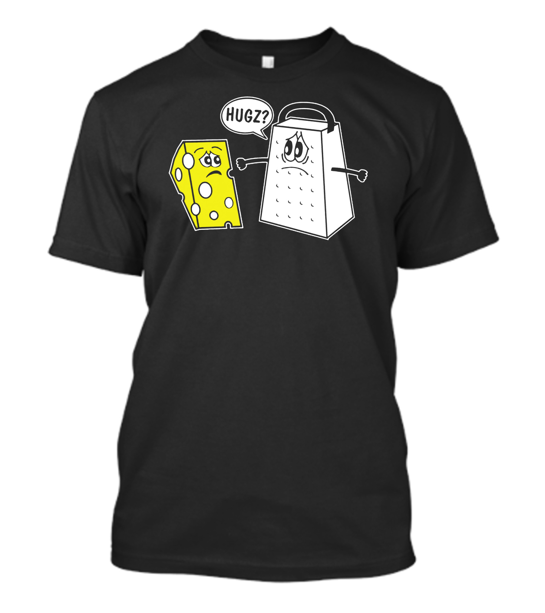 Grater And Cheese Hugz? Playful Cartoon Interaction T-Shirt