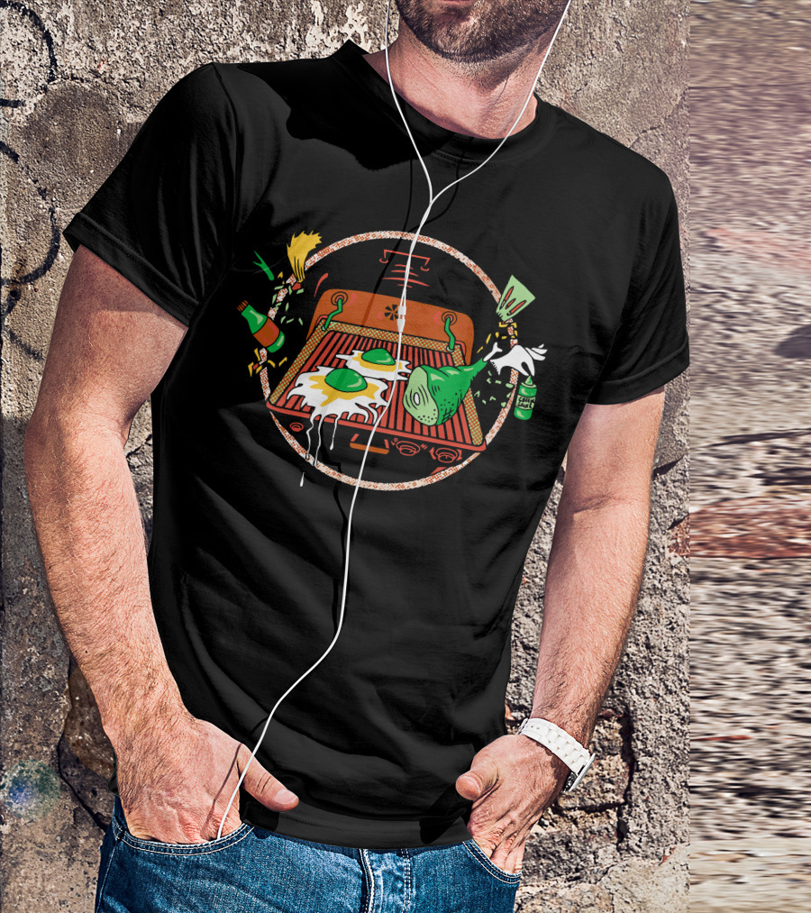 I Like Them On The Grill Cartoon Characters Cooking Scene T-Shirt