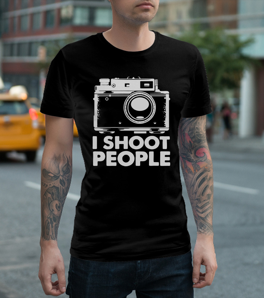 I Shoot People Vintage Camera T-Shirt