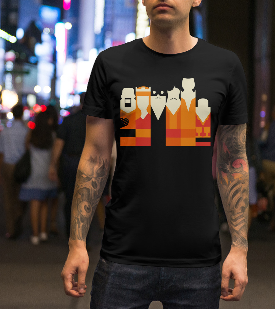 Inconceivably Minimal Monty Python Characters Abstract Geometric T-Shirt