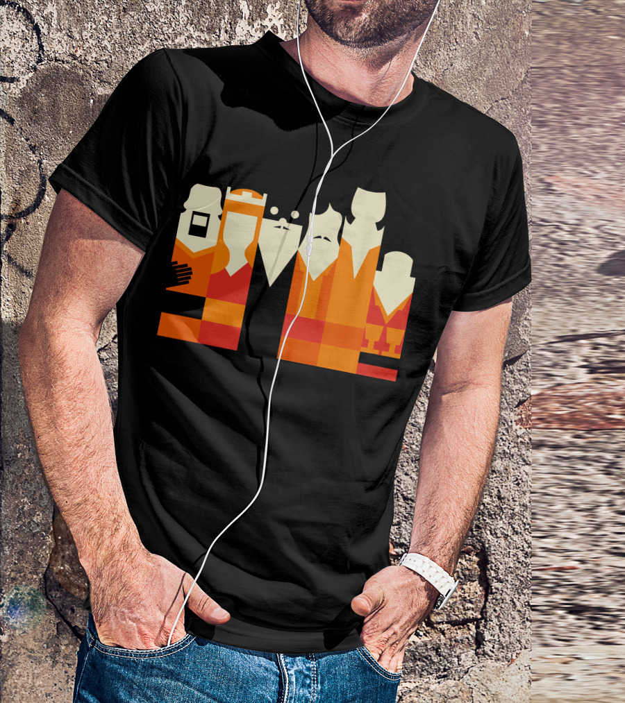 Inconceivably Minimal Monty Python Characters Abstract Geometric T-Shirt