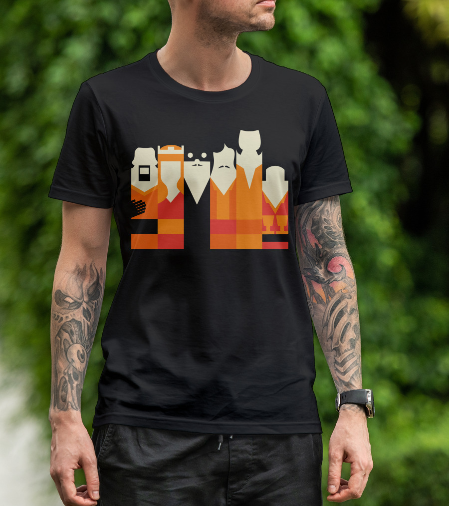 Inconceivably Minimal Monty Python Characters Abstract Geometric T-Shirt