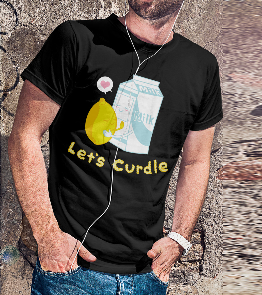 Let's Curdle Lemon Milk Hugging Cute Cartoon T-Shirt