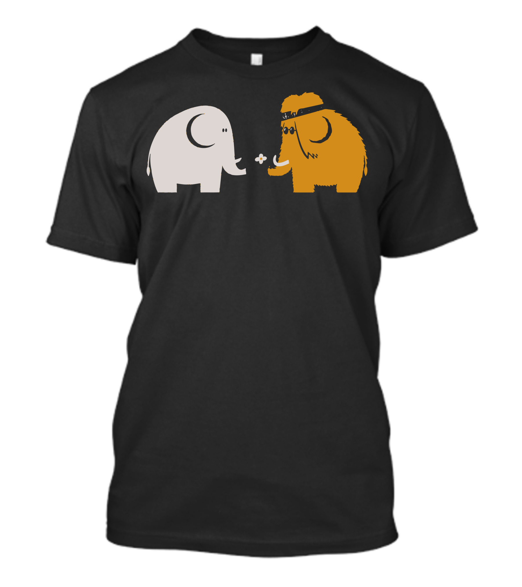 Mammoths Were Hippies Peaceful Flower Exchange T-Shirt