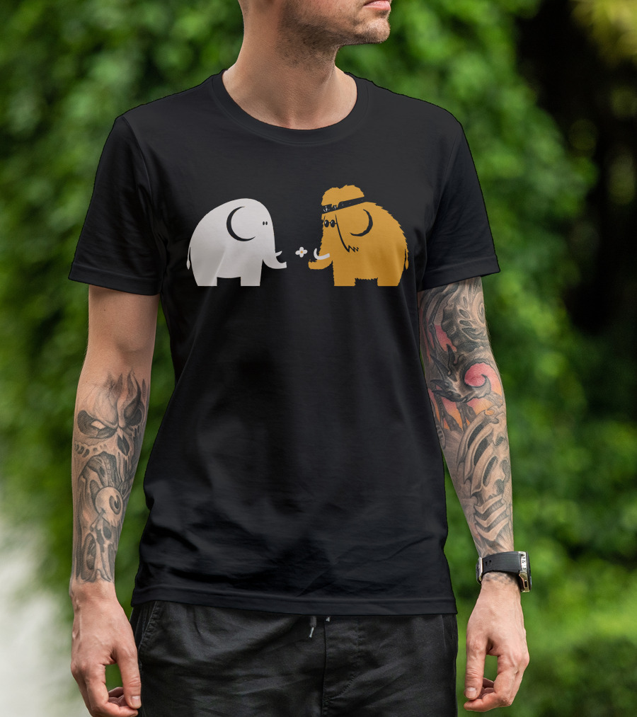 Mammoths Were Hippies Peaceful Flower Exchange T-Shirt