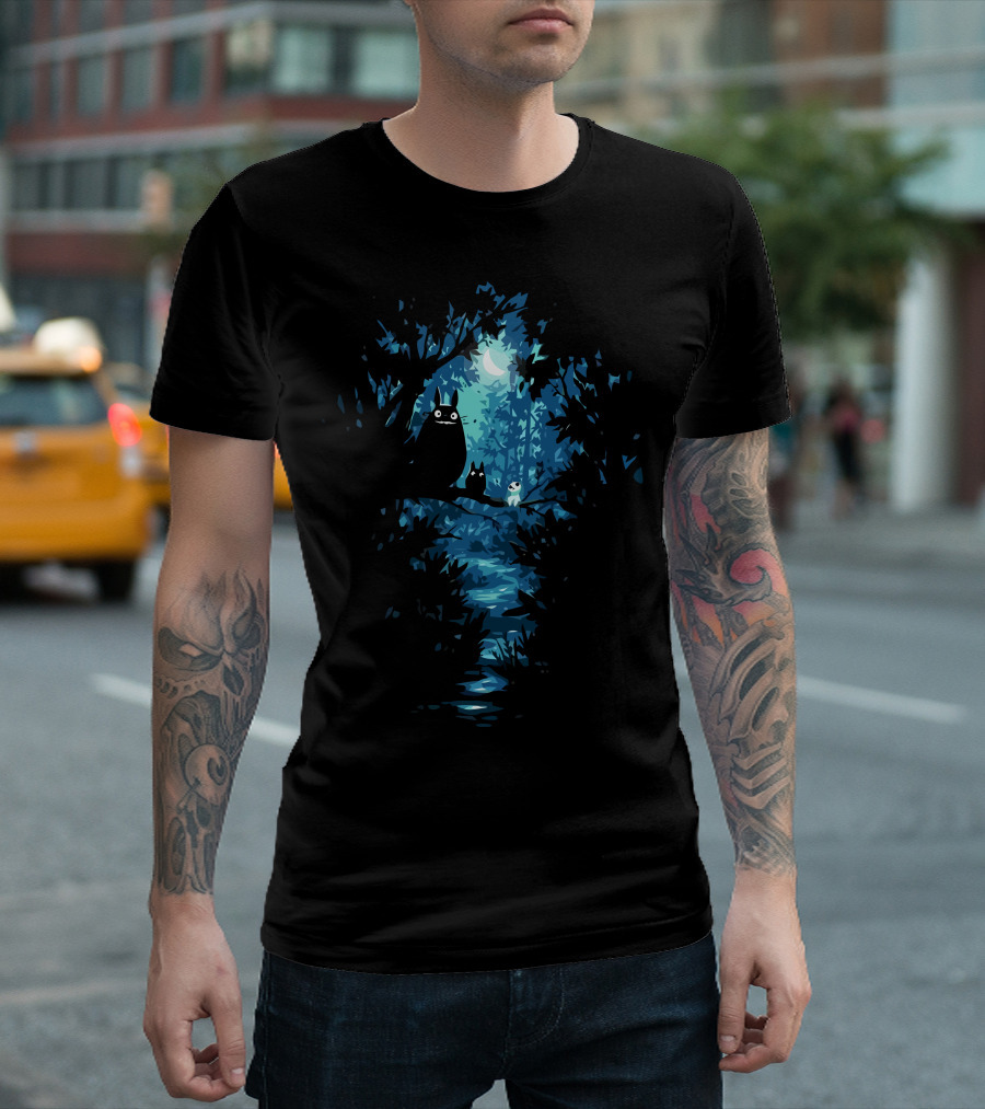 My Neighbor Forest Creatures Under Moonlight T-Shirt