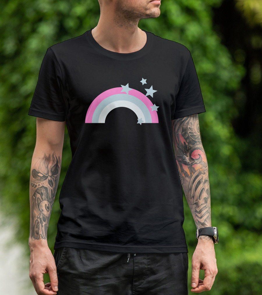 Retro Rainbow Pastel Stars T-Shirt