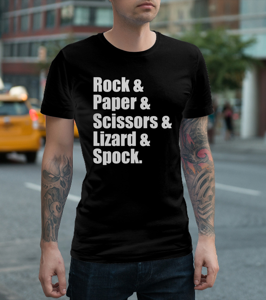 Rock and Paper and Scissors and Lizard and Spock T-Shirt