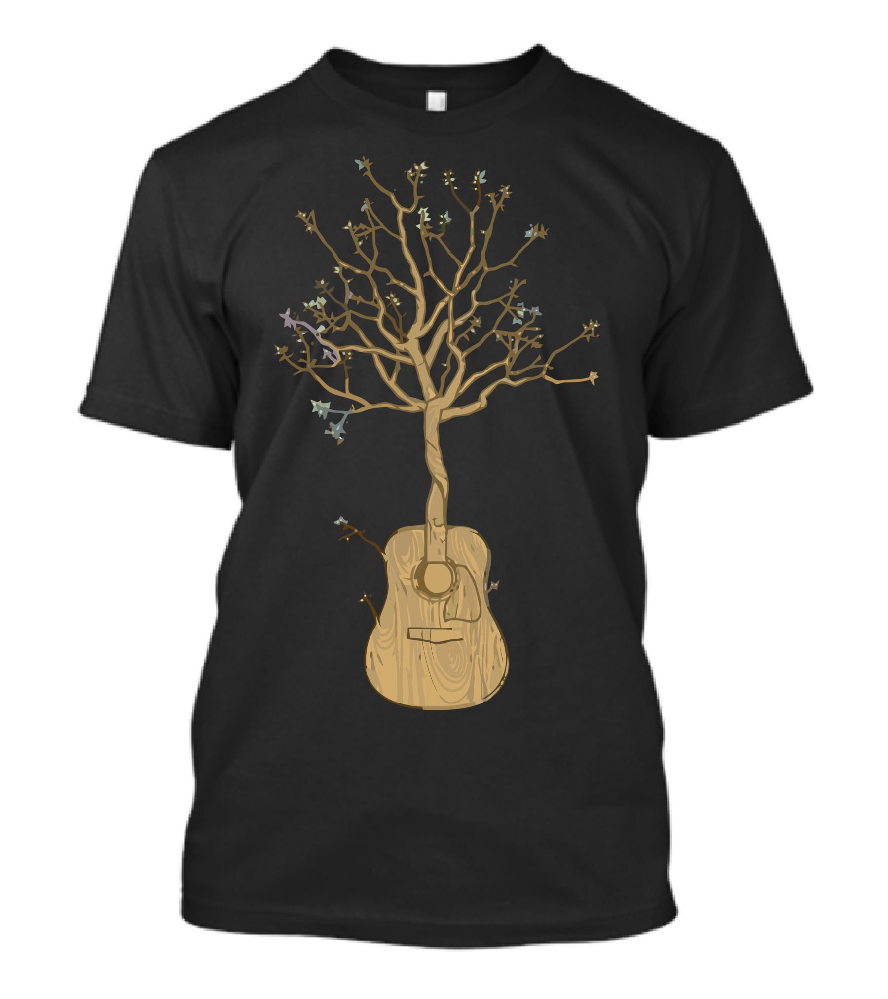 Roots Rock Tree Guitar T-Shirt