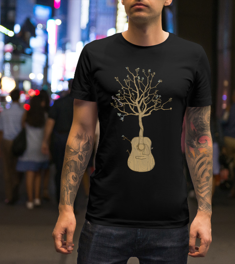 Roots Rock Tree Guitar T-Shirt