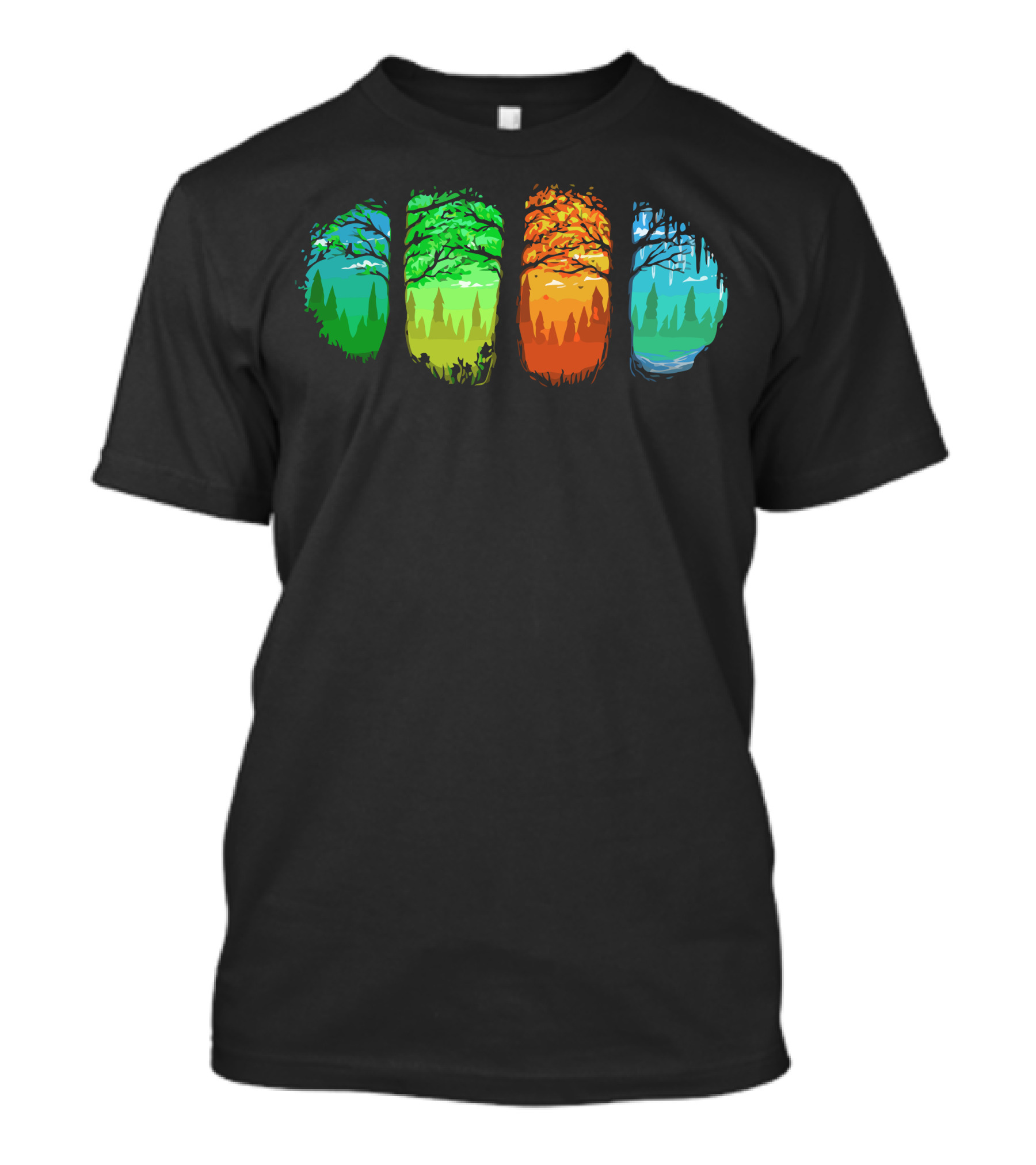 Seasons Atmospheric Tree Landscape Winter Spring Summer Autumn T-Shirt