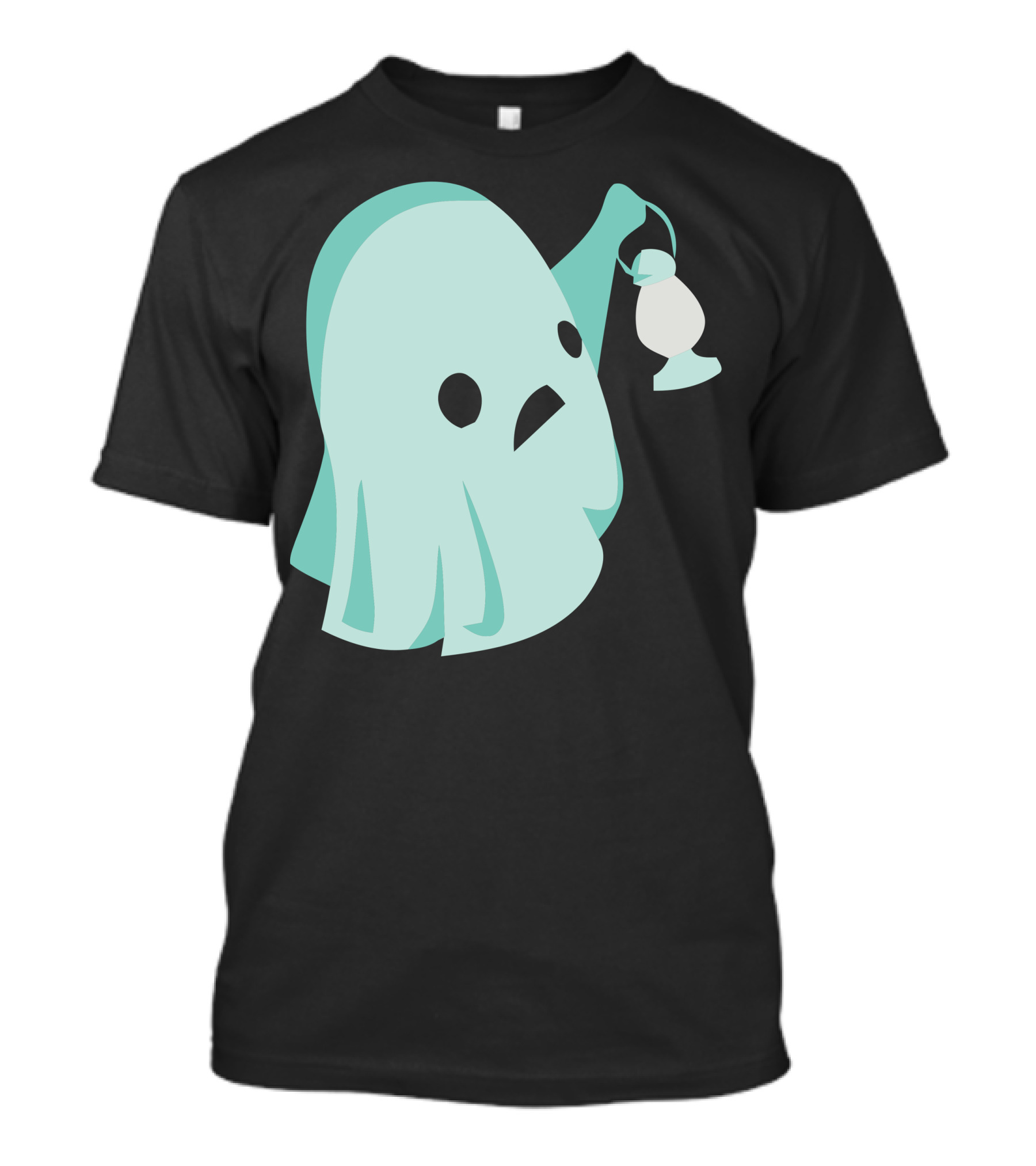 Spooked Ghost Holding Lantern T-Shirt