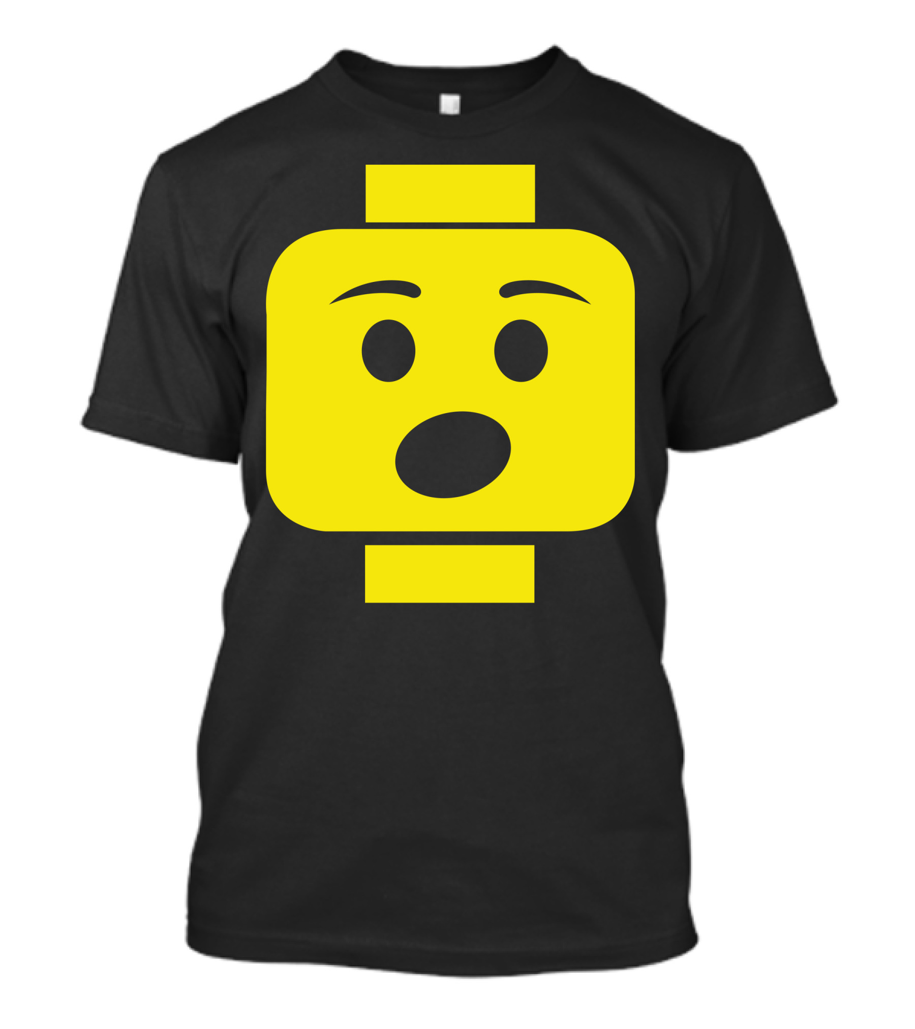 Surprised Expression Yellow Lego Head Face T-Shirt