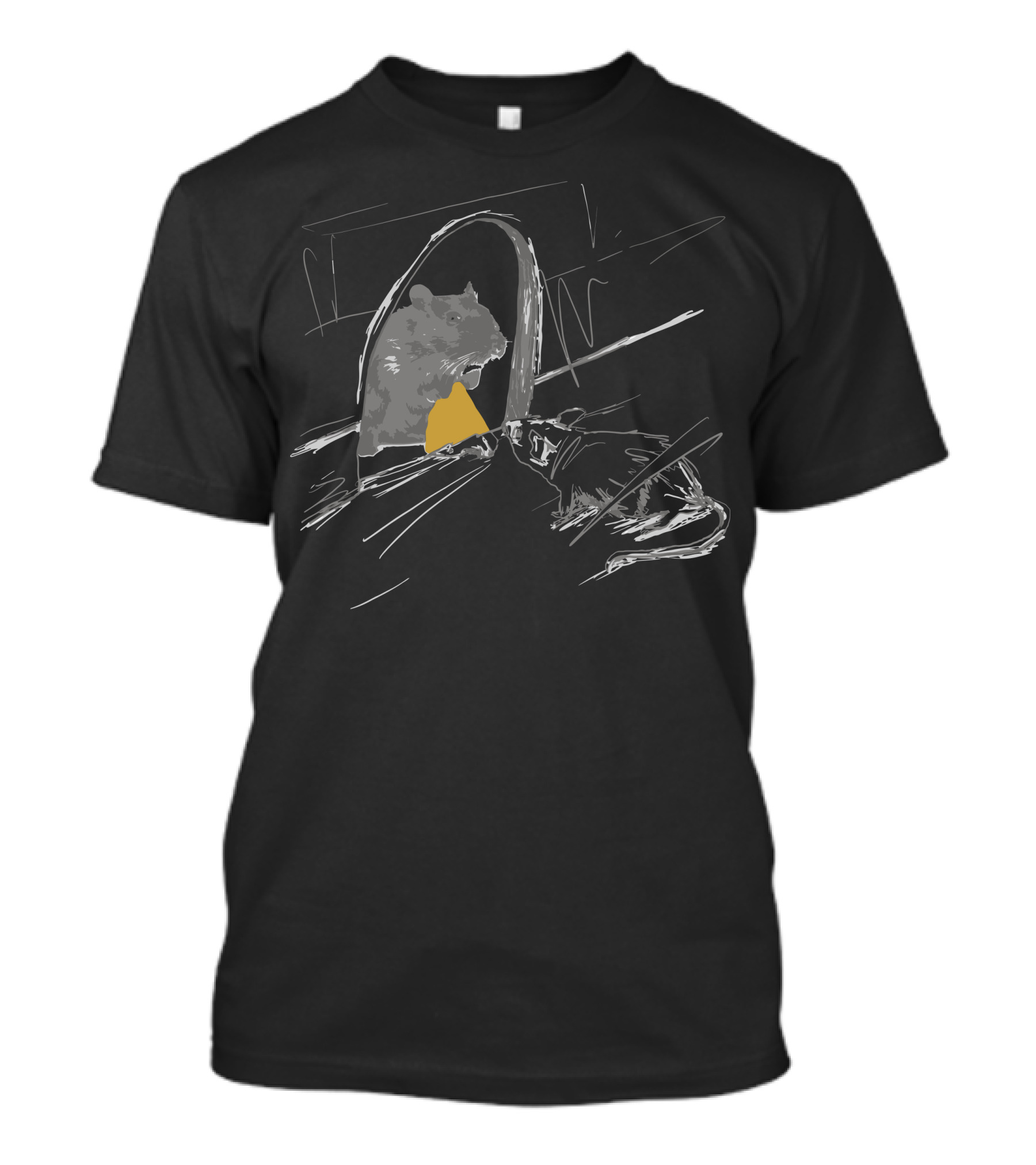 Take On Cheese Mouse And Cat Mirror Challenge T-Shirt