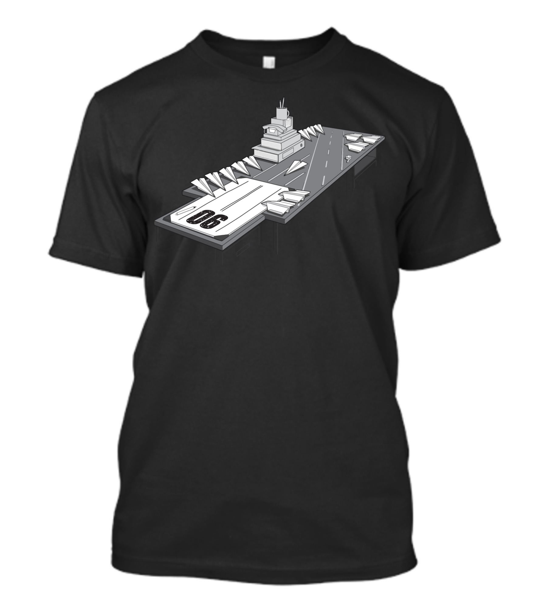 The War Against Work Paper Airplane Aircraft Carrier 06 T-Shirt
