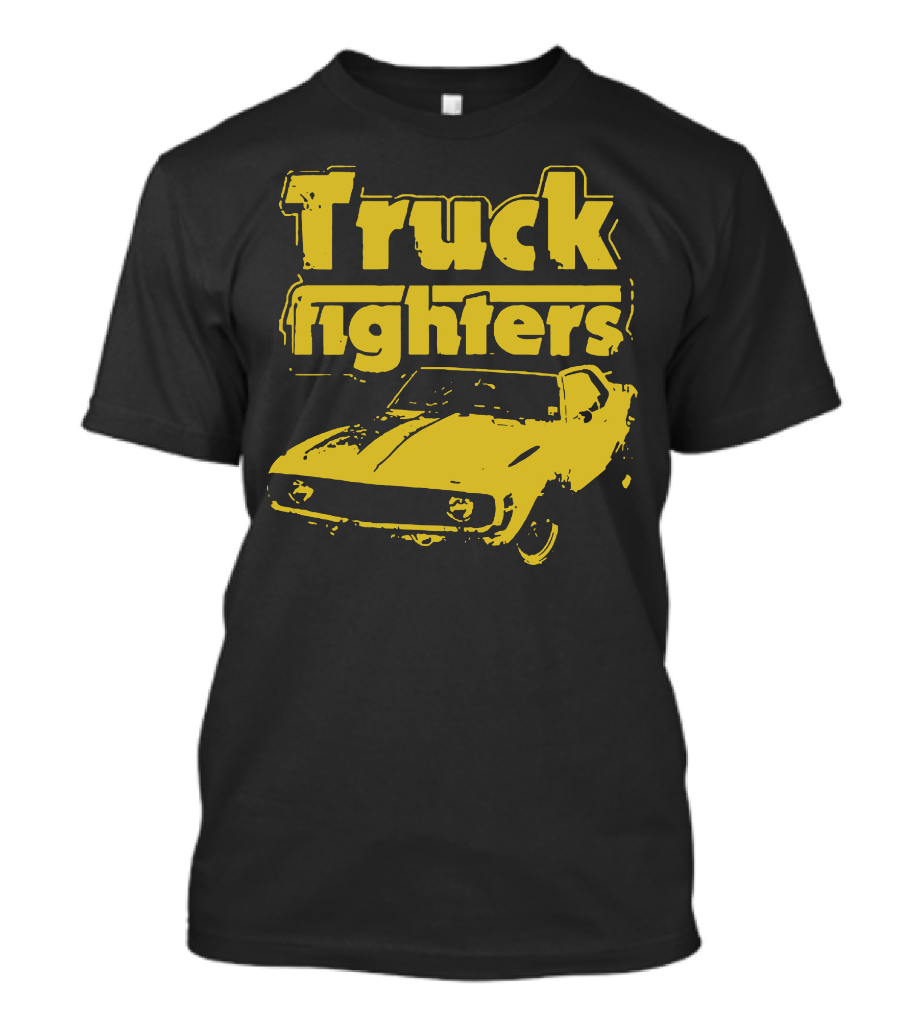 Truckfighters Vintage Muscle Car Yellow Grunge T-Shirt