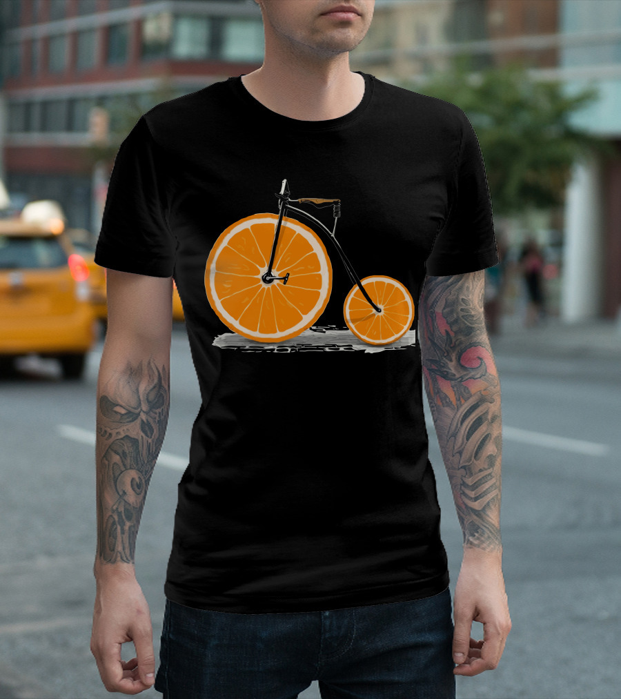 Vitamin Bicycle With Orange Slices Wheels T-Shirt