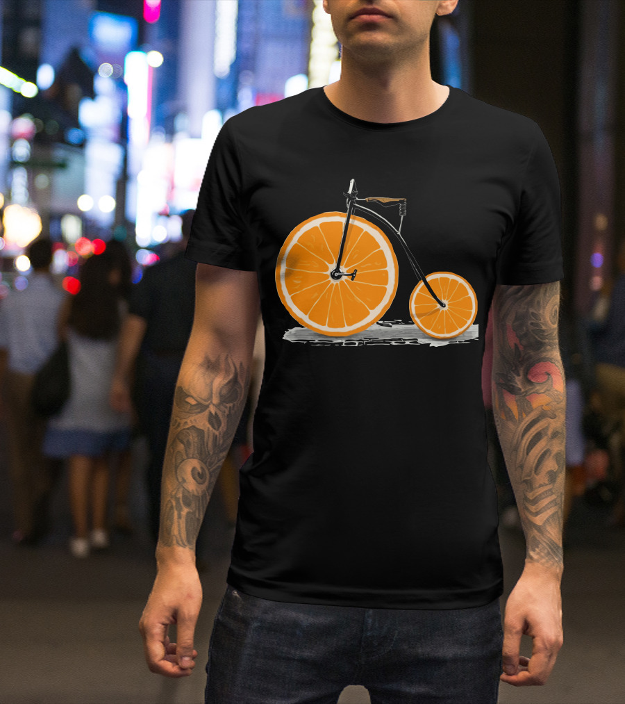 Vitamin Bicycle With Orange Slices Wheels T-Shirt