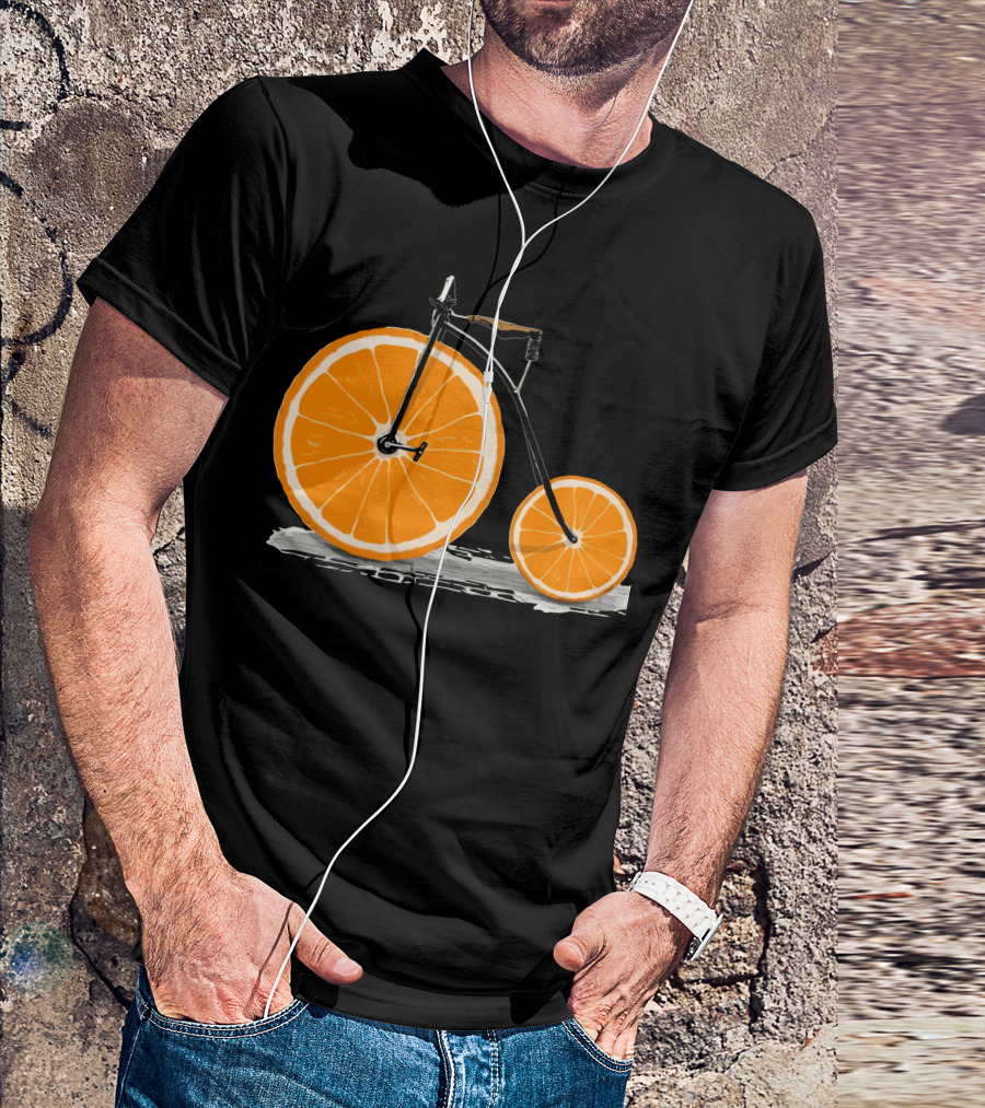Vitamin Bicycle With Orange Slices Wheels T-Shirt