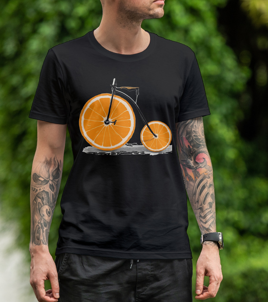 Vitamin Bicycle With Orange Slices Wheels T-Shirt