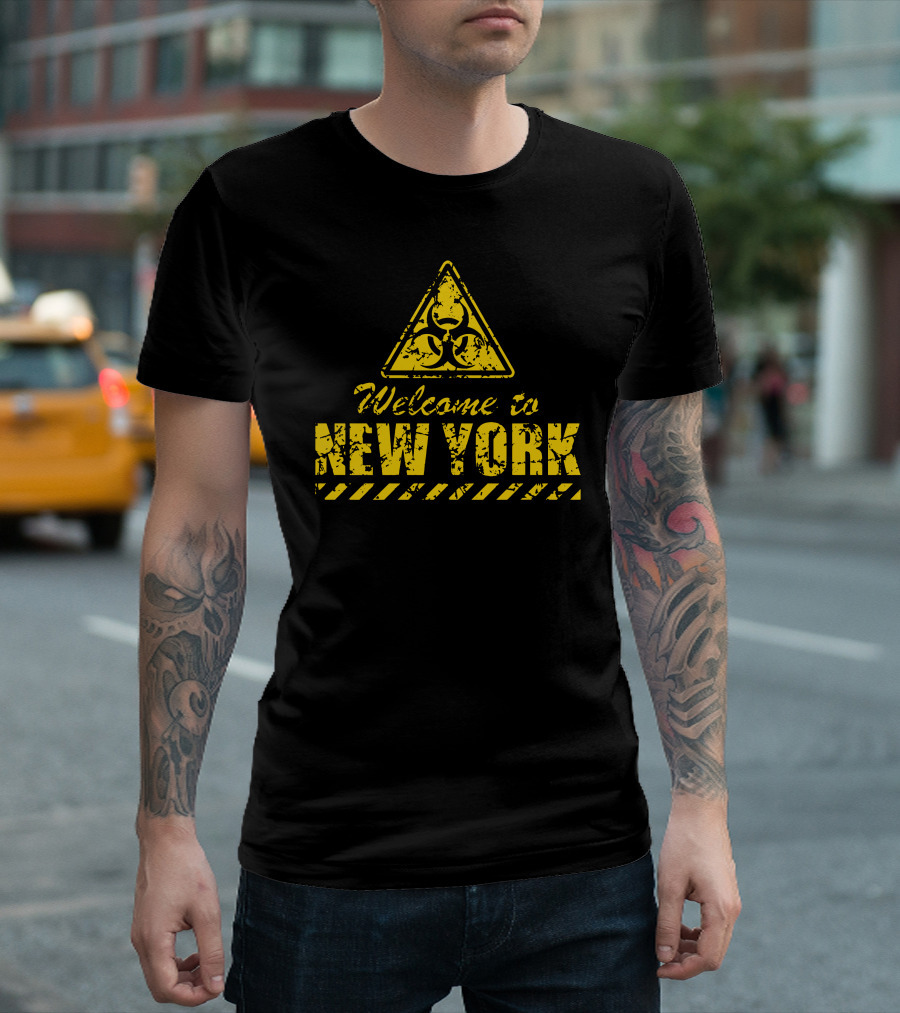 Welcome To New York Biohazard Warning Sign T-Shirt
