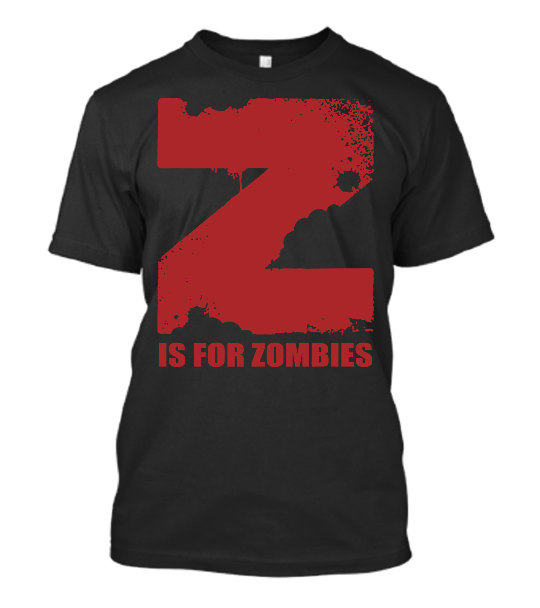Z Is For Zombies Red Grunge Style Bold Lettering T-Shirt