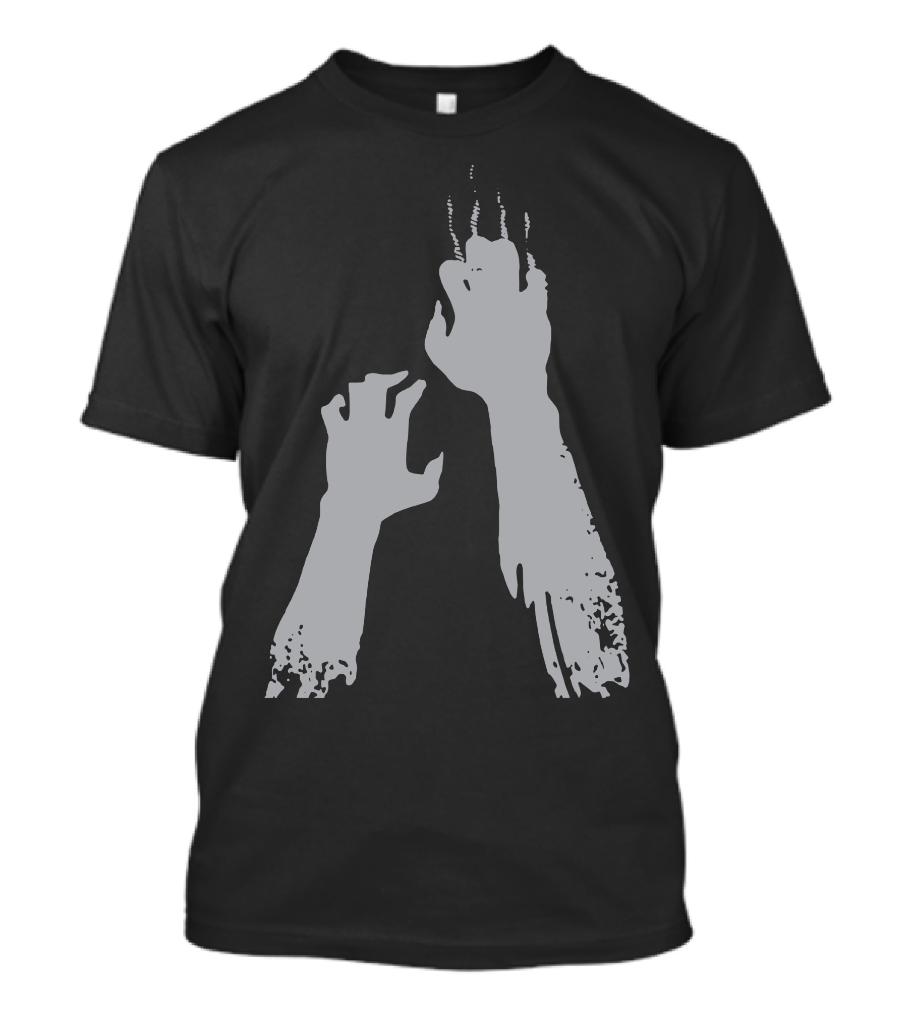 Zombie Hands Creepy Horror Halloween Motif T-Shirt