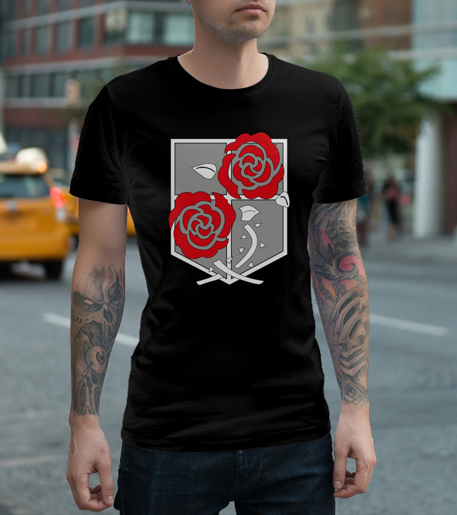 Stationary Quard For Order and Peace Rose Emblem T-Shirt
