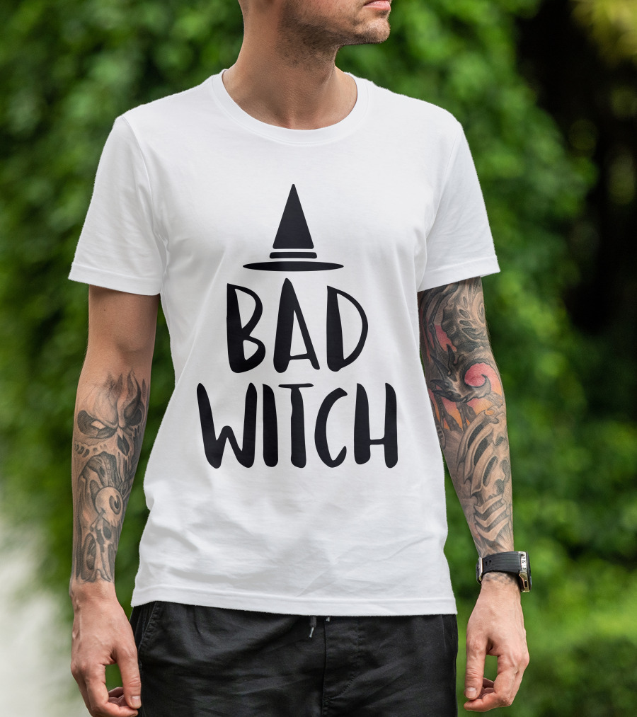 Bad Witch Hat Halloween Magic T-Shirt