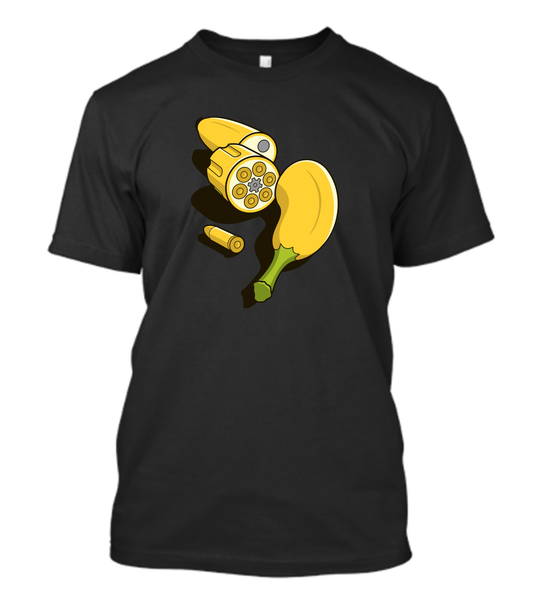 Banna Gun Fully Loaded Banana Revolver With Bullet T-Shirt