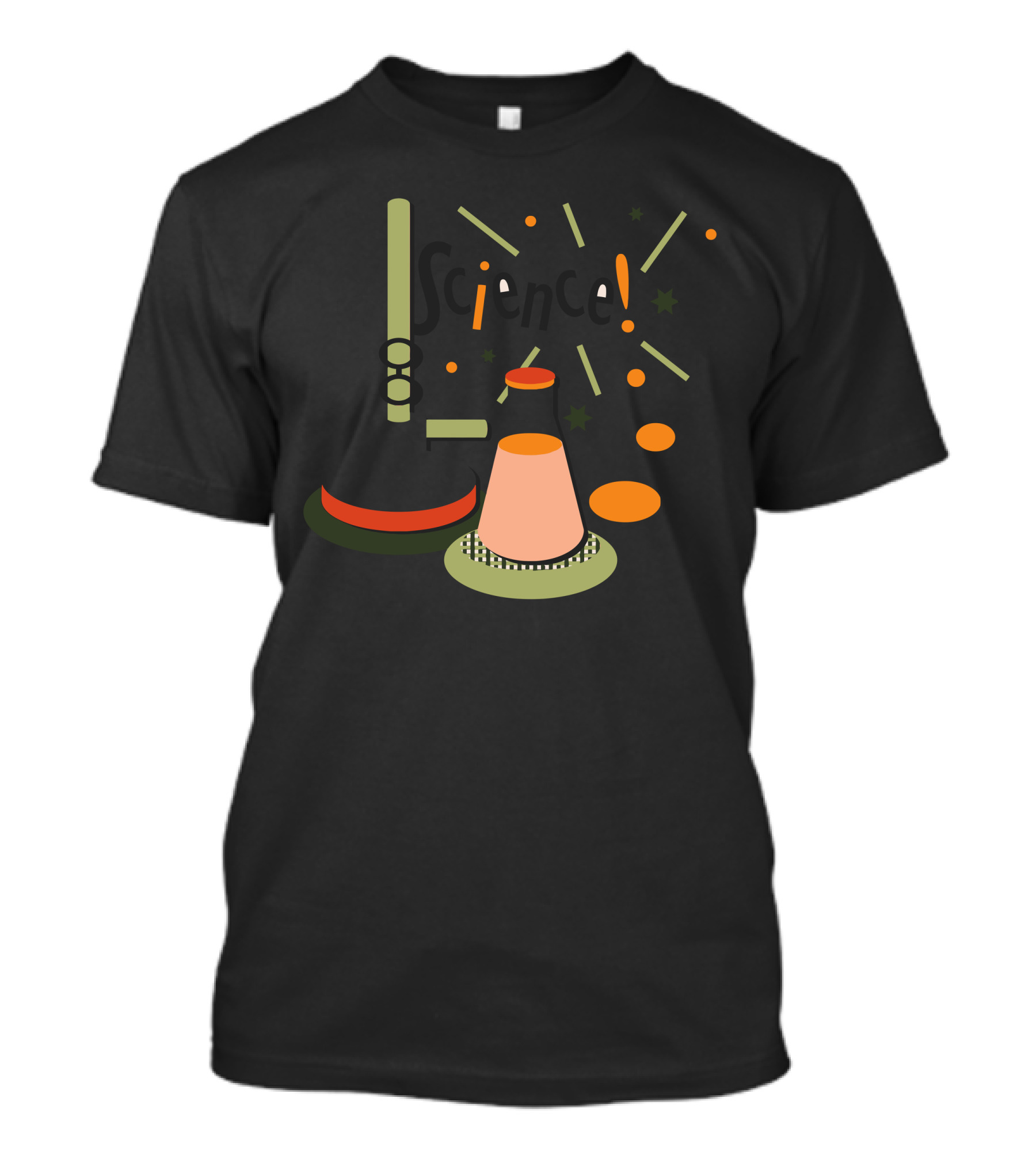 Bunsen And Beaker Chemistry Experiment Science Icons Exploding Reaction T-Shirt