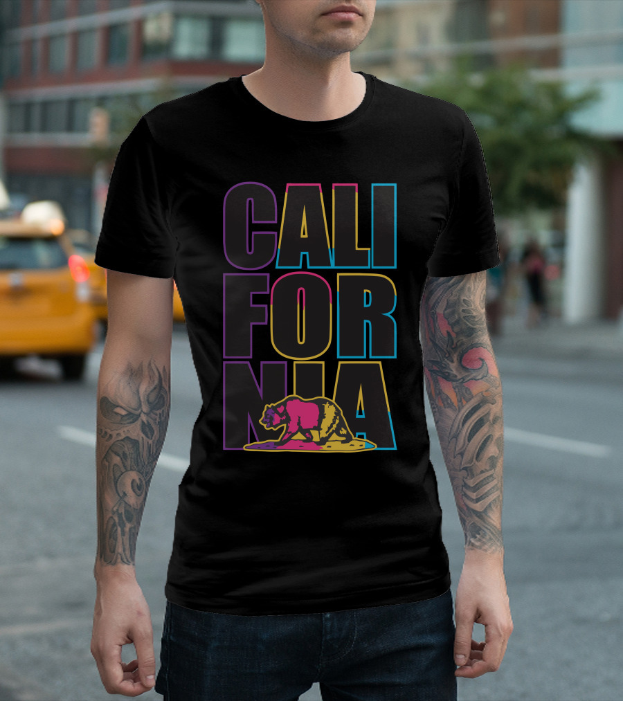 California Bold Multicolor Bear T-Shirt