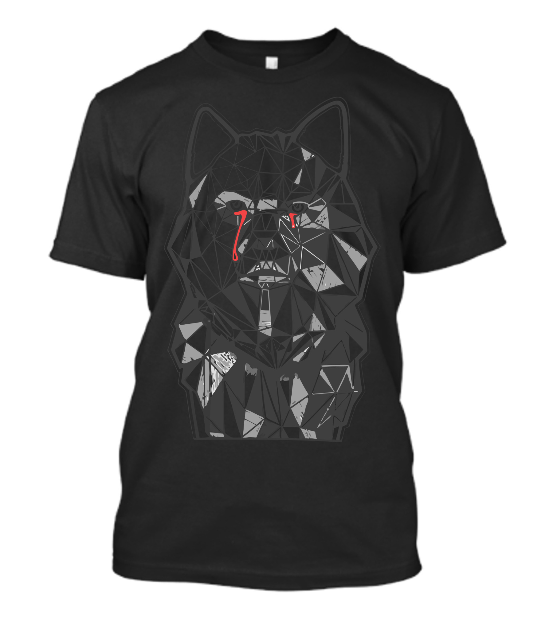 Crying Wolf Geometric Tears T-Shirt