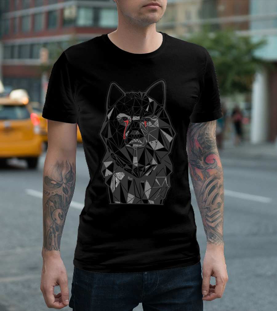 Crying Wolf Geometric Tears T-Shirt