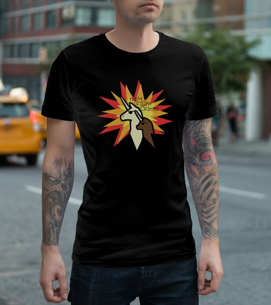 Llamacorn And Alpacacorn They Fight Crime T-Shirt
