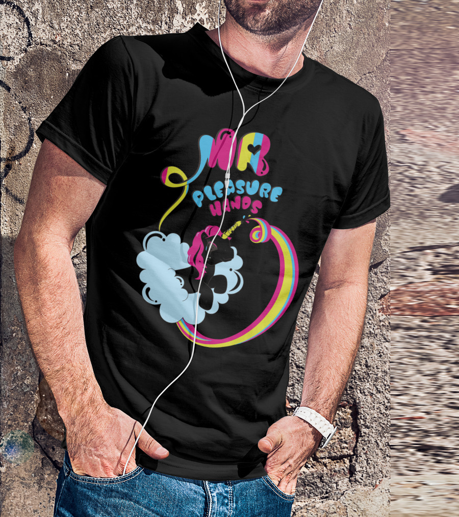 MR Pleasure Hands Unicorn Cloud Rainbow T-Shirt