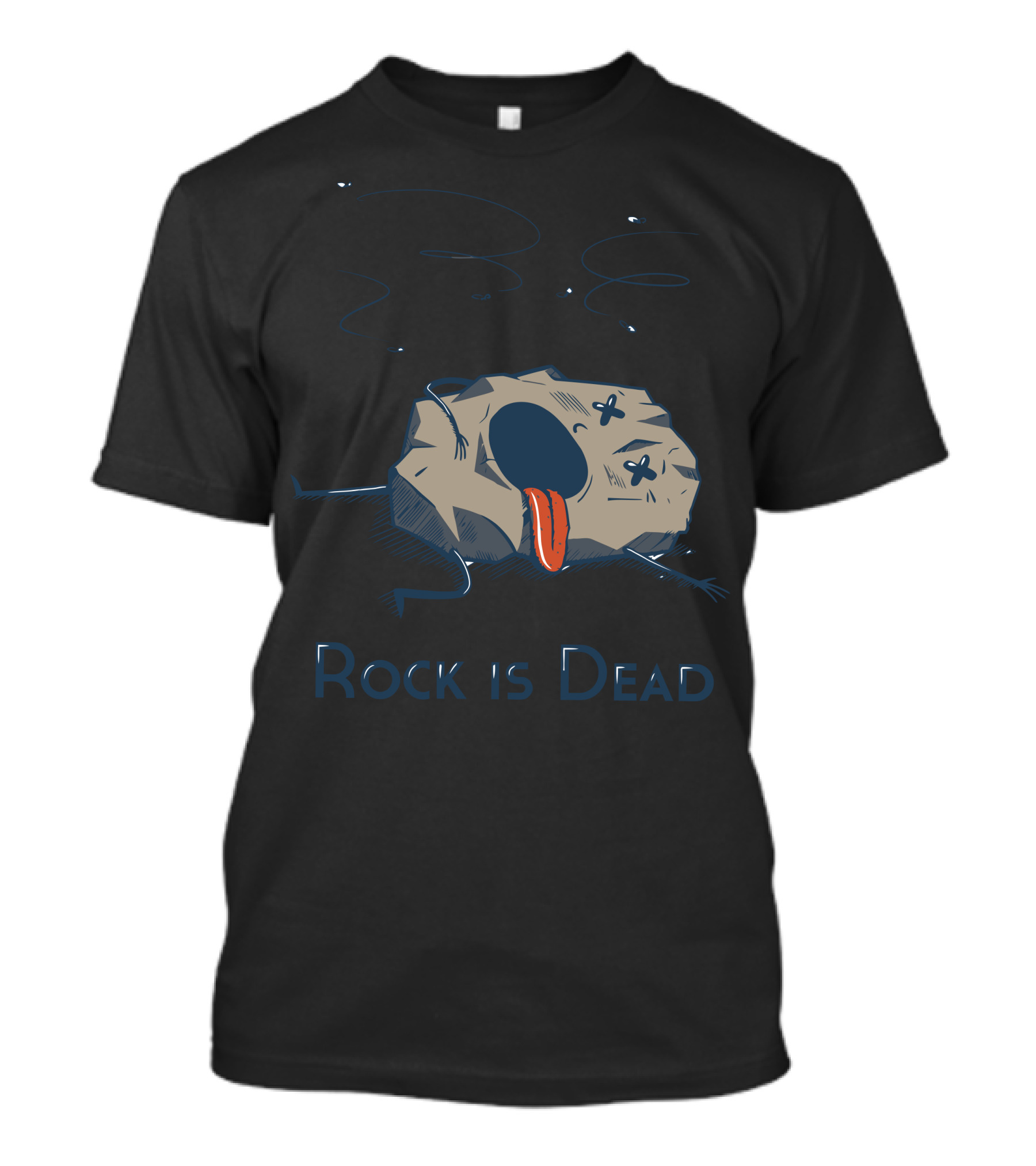 Rock Is Dead Humor Cartoon T-Shirt