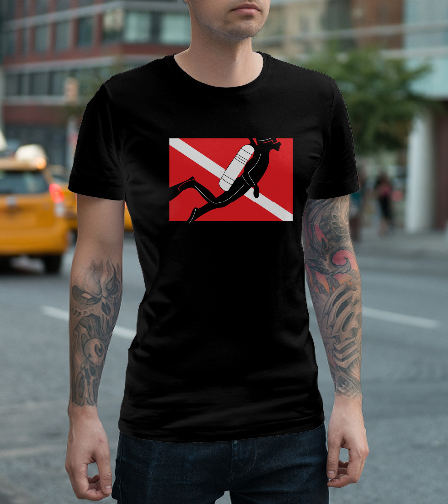 Scuba Diver Dive Flag T-Shirt