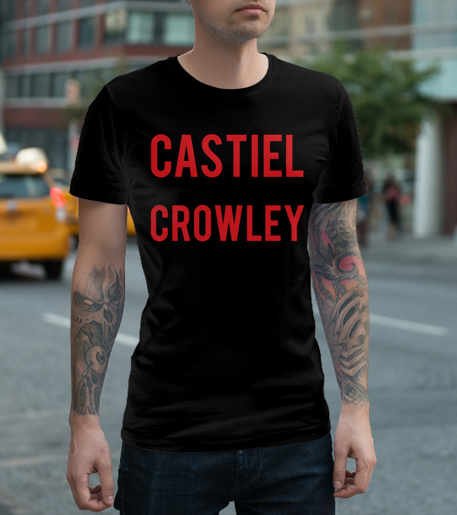 Supernatural Castiel In The Streets Crowley In The Sheets T-Shirt