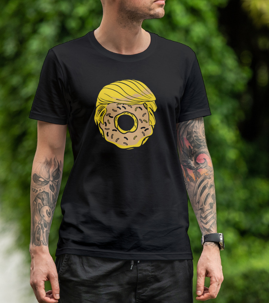 The Donut Trump Hair Icon Circle Dessert Novelty T-Shirt