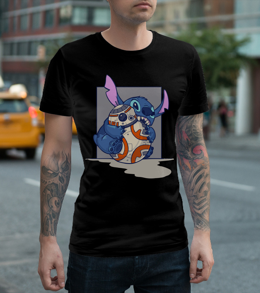 Stitch With BB-8 Chew Toy T-Shirt