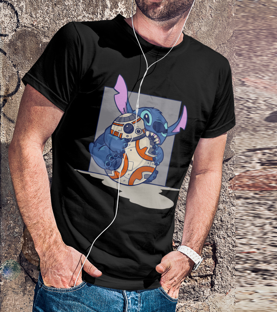 Stitch With BB-8 Chew Toy T-Shirt