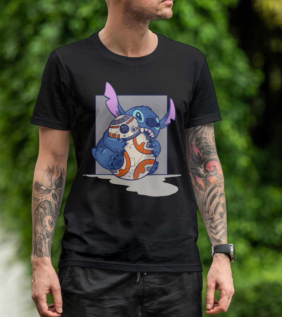 Stitch With BB-8 Chew Toy T-Shirt