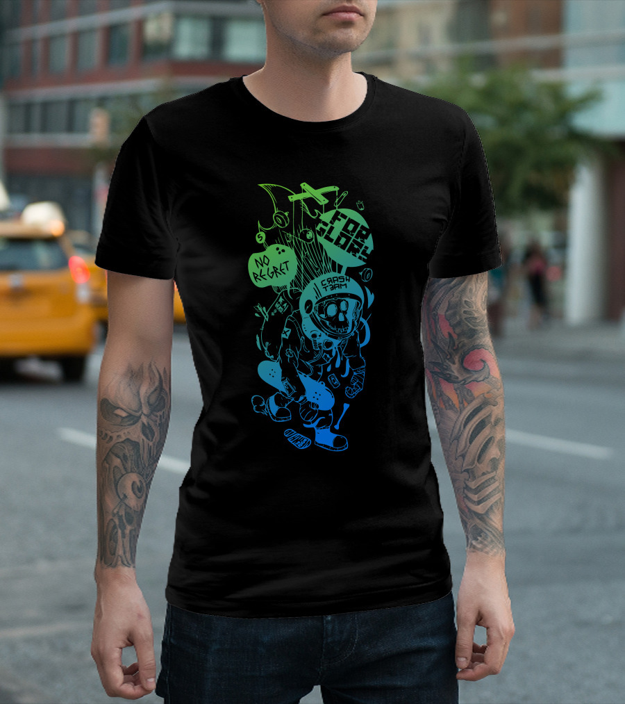 Be A Hero No Regret Crash Team Space Adventure T-Shirt